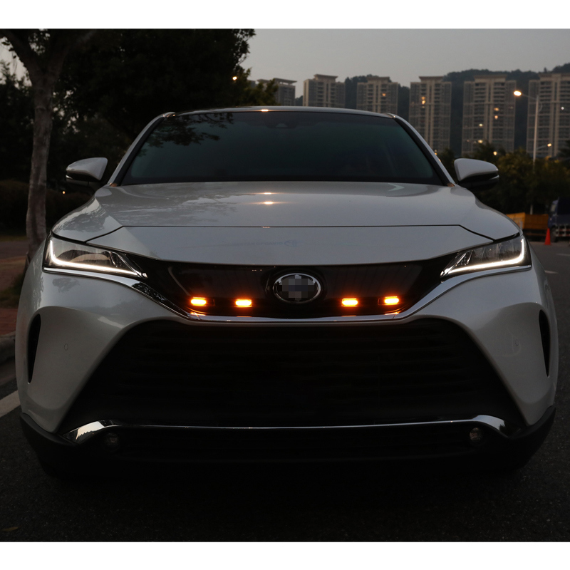 『FLD1697』▼ハリアー80系グリル用LEDランプ グリルマーカーランプ 警告灯 アンバー発光 車種専用設計 取付簡単 視認性アップ 電装 外装_画像5