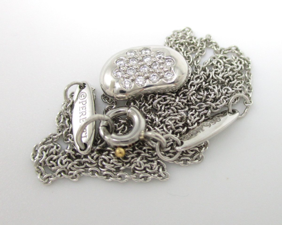 ■ティファニー■美品■ビーン デザイン ペンダント ダイヤモンド ネックレス PT950■_画像7