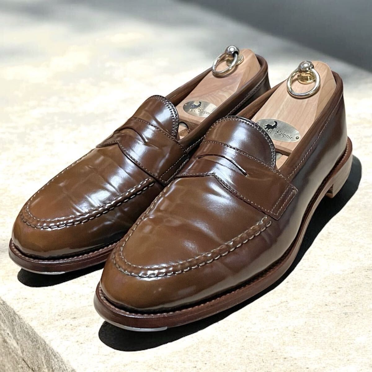 希少 極上美品 ALDEN オールデン 6717 Cigar シガー コードバン ローファー 9.5D VANラスト 箱 保存袋 冊子付 ウィスキー ラベロ 6746 6754_画像1