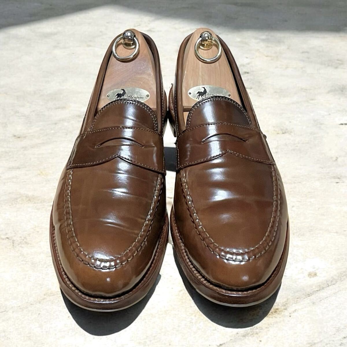 希少 極上美品 ALDEN オールデン 6717 Cigar シガー コードバン ローファー 9.5D VANラスト 箱 保存袋 冊子付 ウィスキー ラベロ 6746 6754_画像2