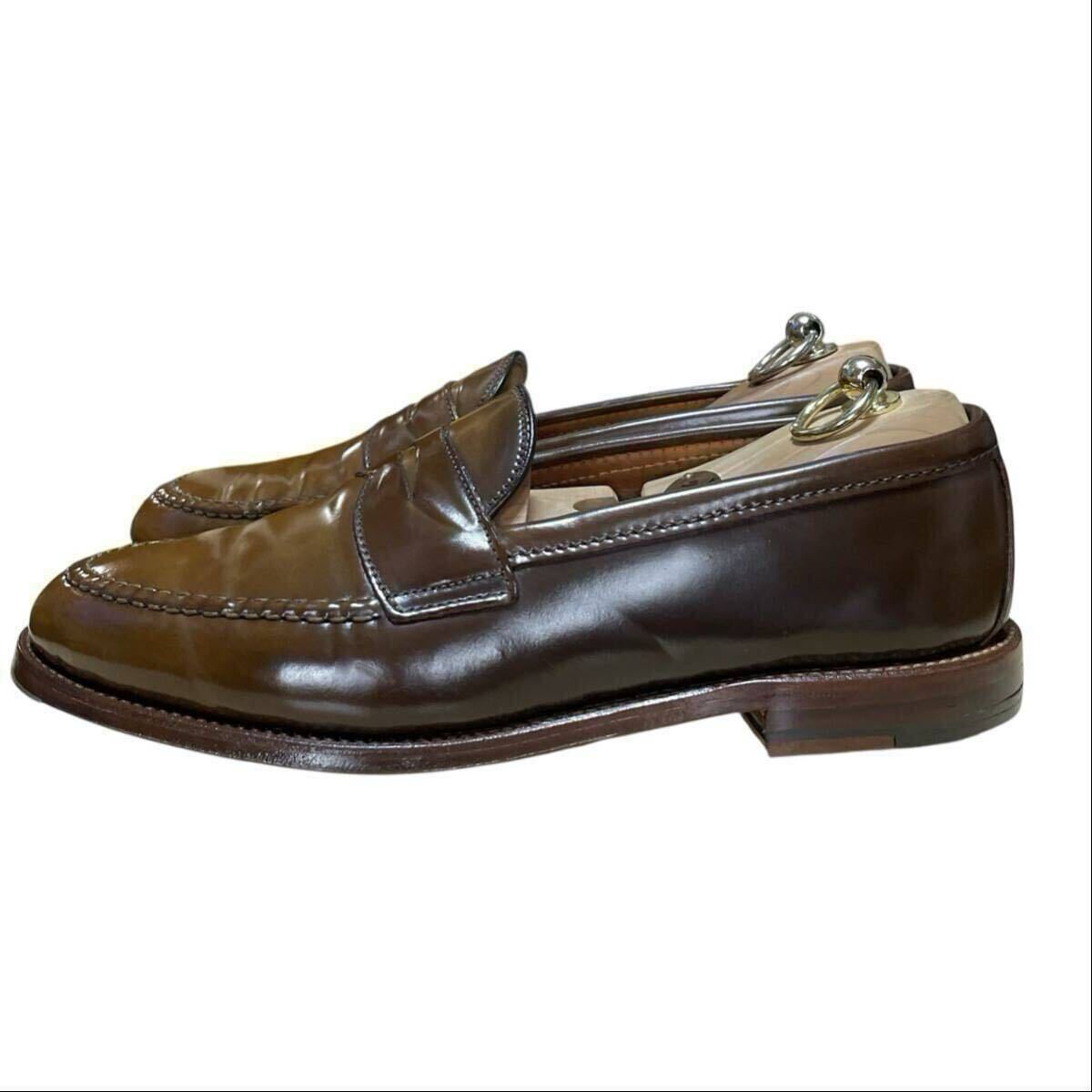 希少 極上美品 ALDEN オールデン 6717 Cigar シガー コードバン ローファー 9.5D VANラスト 箱 保存袋 冊子付 ウィスキー ラベロ 6746 6754_画像6