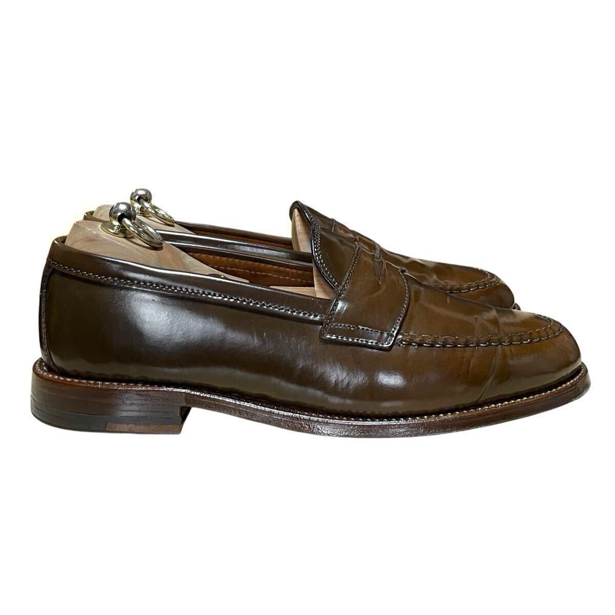 希少 極上美品 ALDEN オールデン 6717 Cigar シガー コードバン ローファー 9.5D VANラスト 箱 保存袋 冊子付 ウィスキー ラベロ 6746 6754_画像7