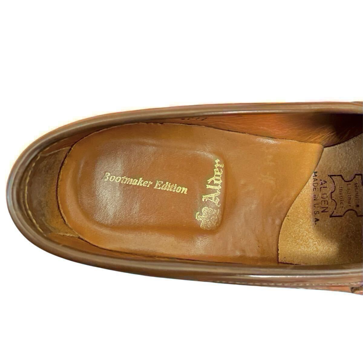 希少 極上美品 ALDEN オールデン 6717 Cigar シガー コードバン ローファー 9.5D VANラスト 箱 保存袋 冊子付 ウィスキー ラベロ 6746 6754_画像8