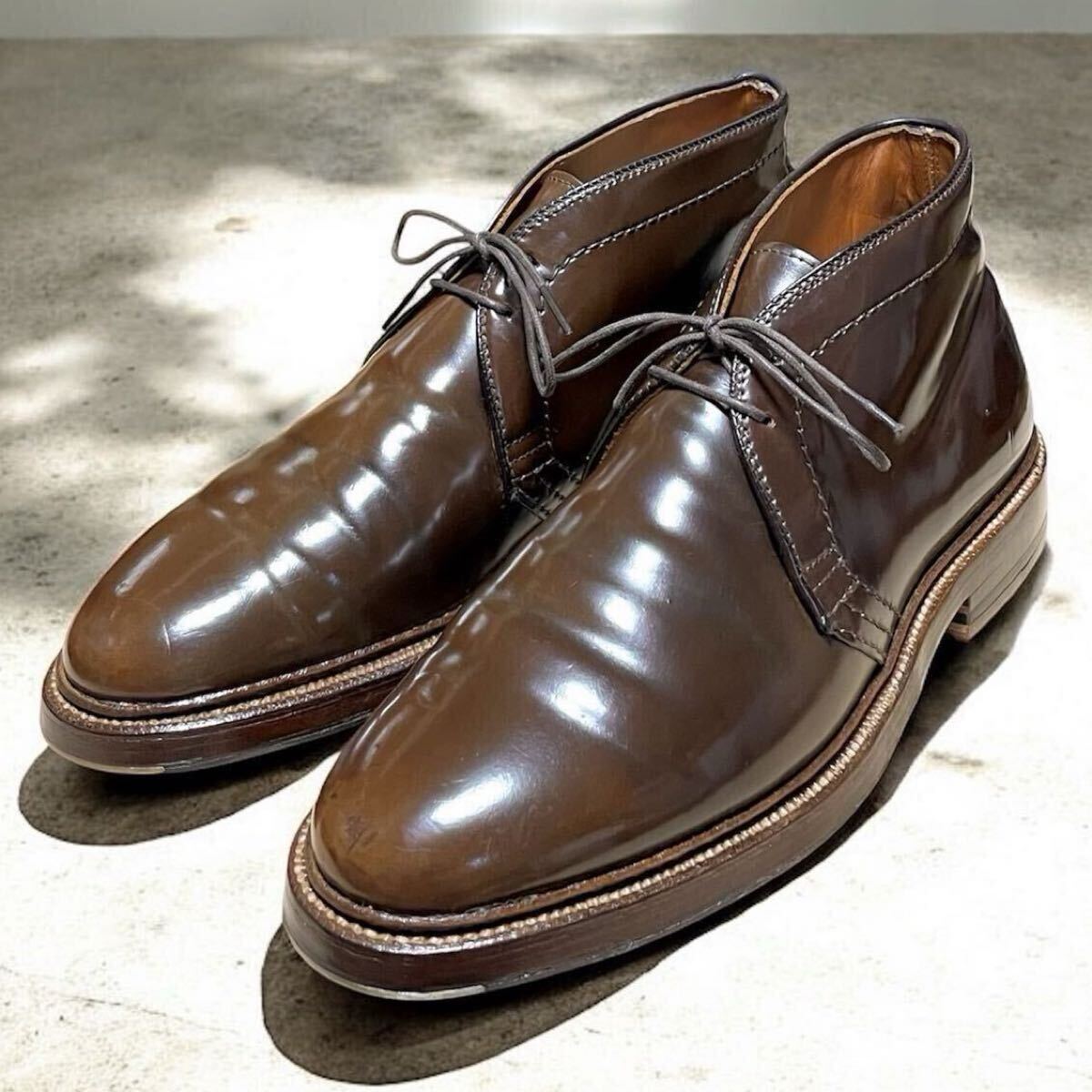 希少 極上美品 ALDEN オールデン 13132 Cigar シガー コードバン チャッカブーツ 6D バリーラスト 箱 保存袋 ウィスキー ラベロ 1348 13750_画像1