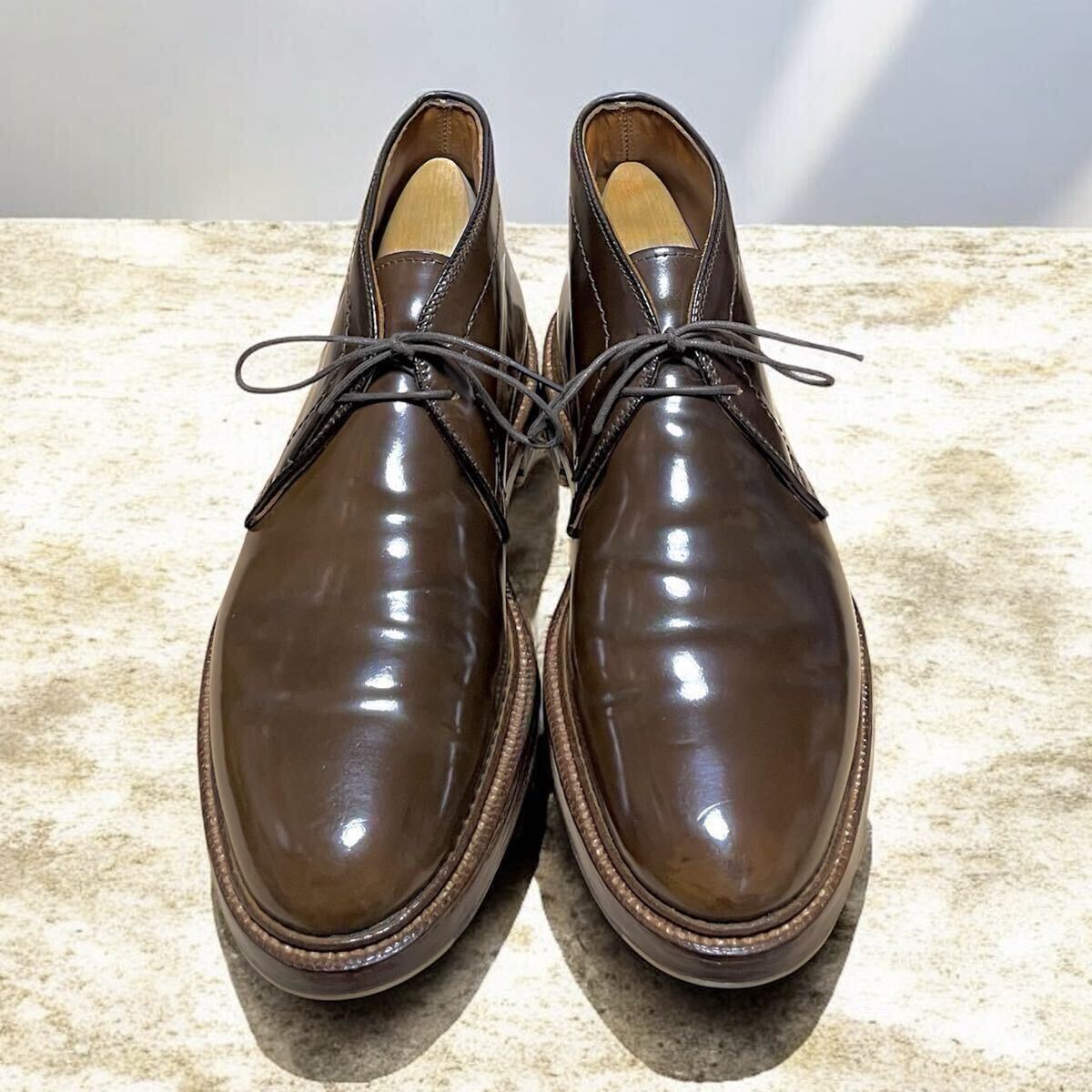 希少 極上美品 ALDEN オールデン 13132 Cigar シガー コードバン チャッカブーツ 6D バリーラスト 箱 保存袋 ウィスキー ラベロ 1348 13750_画像2