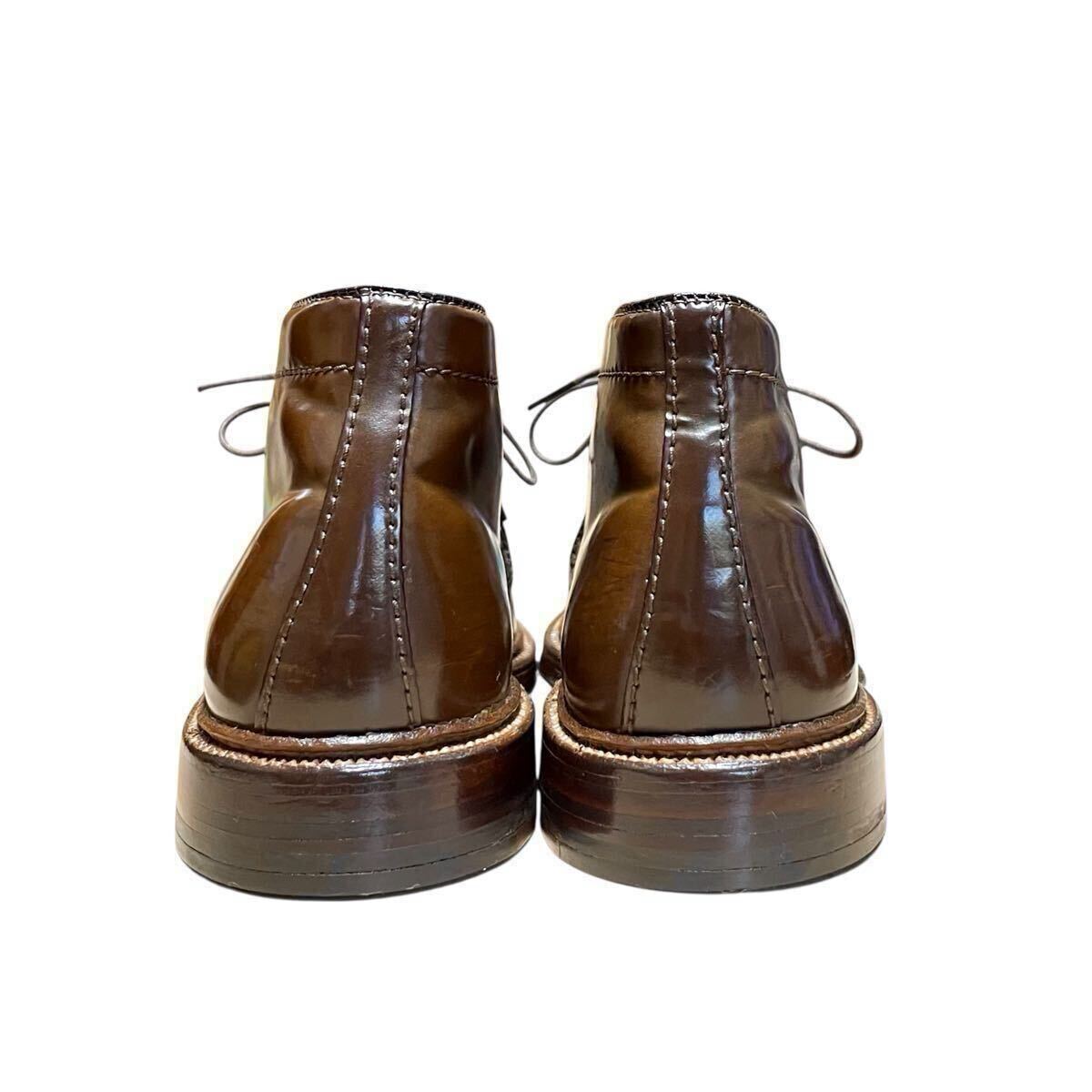 希少 極上美品 ALDEN オールデン 13132 Cigar シガー コードバン チャッカブーツ 6D バリーラスト 箱 保存袋 ウィスキー ラベロ 1348 13750_画像4