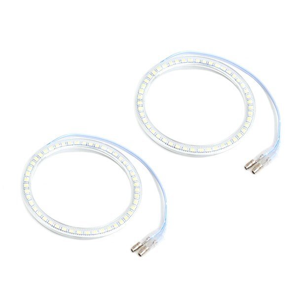 Б LED икаринг с чехлом 90mm SMD48 полосный 2 шт. комплект белый лампа lai карты замена передняя фара замена украшать 