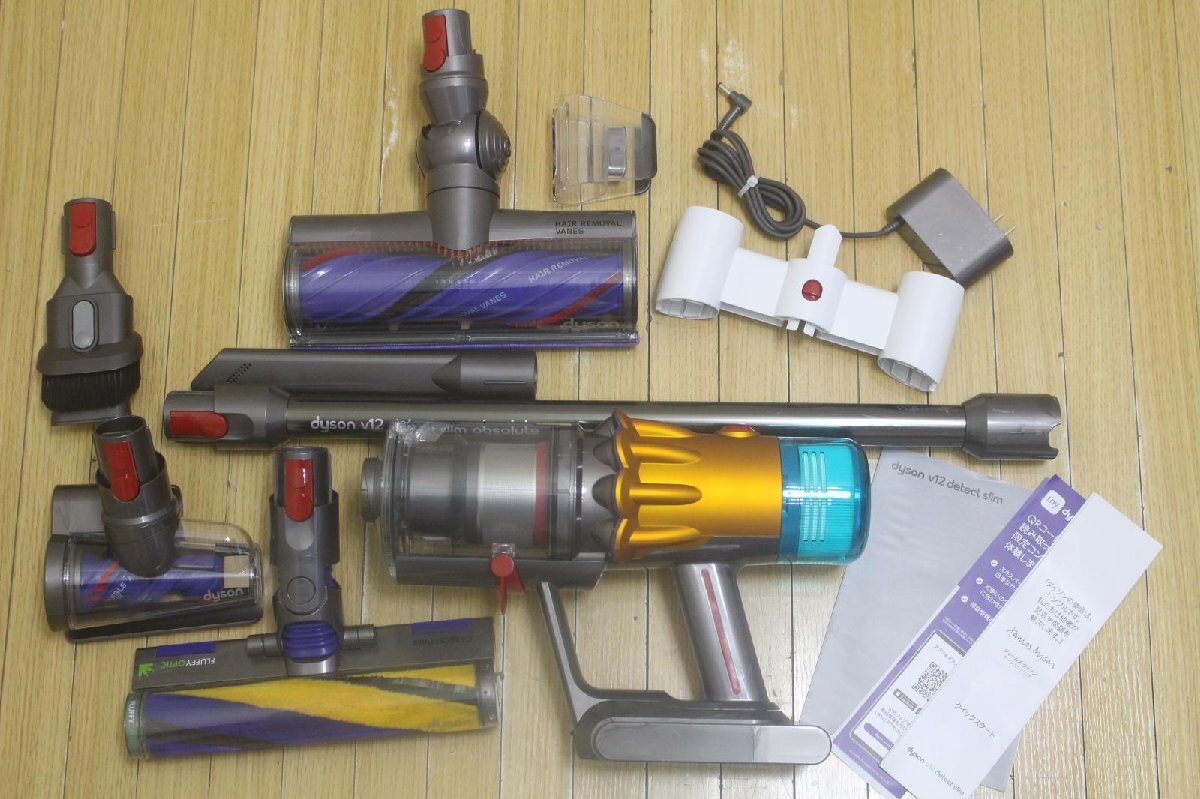 △dysonダイソン v12 detect slim absolute sv46 サイクロン掃除機_画像2