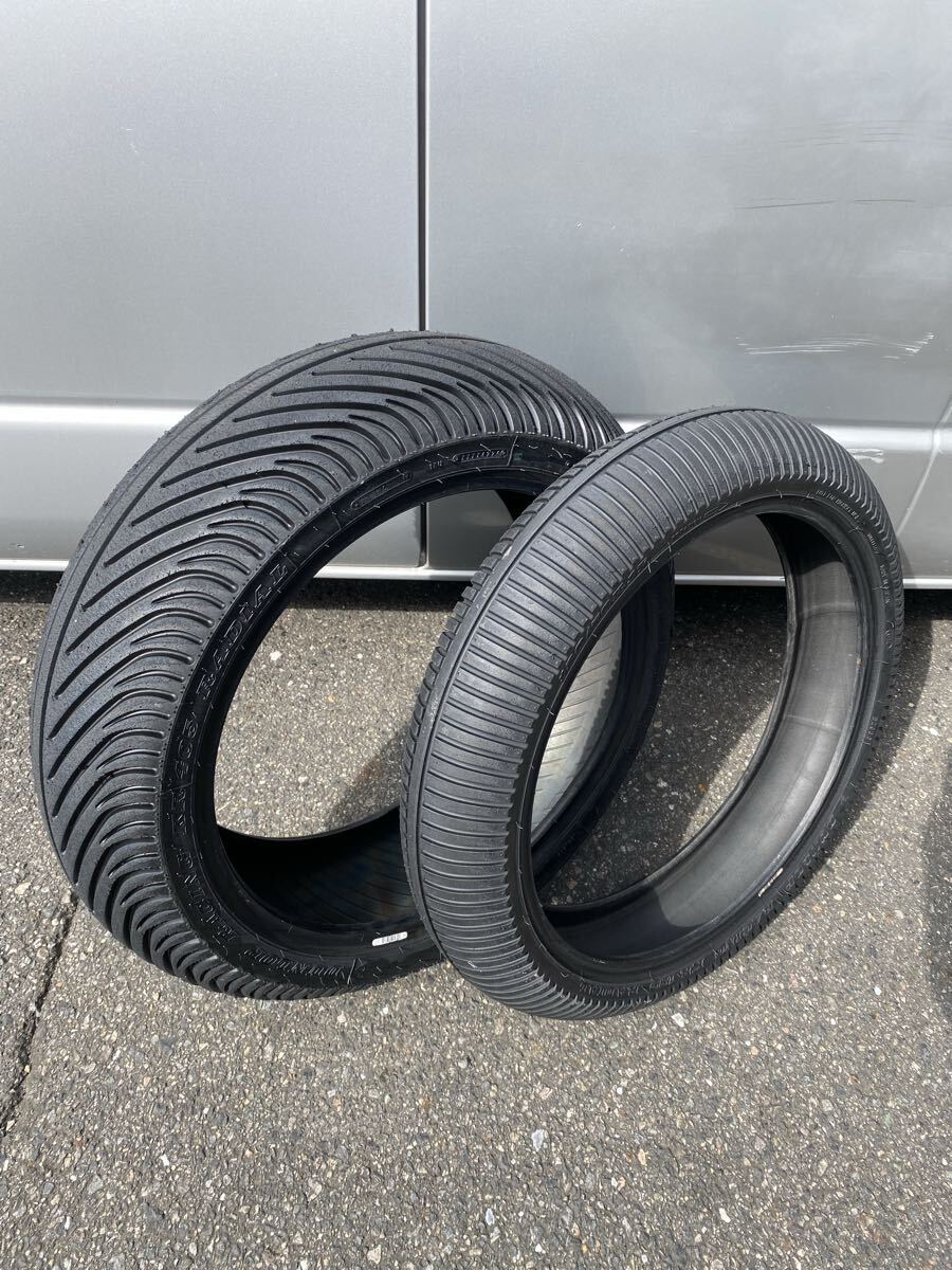 【最強】美品 ダンロップ レインタイヤセット KR189 (1924) / KR405(4224)【走行20分のみ】120/70R17・190/60R17 JSB.ST1000 走行会 _画像1