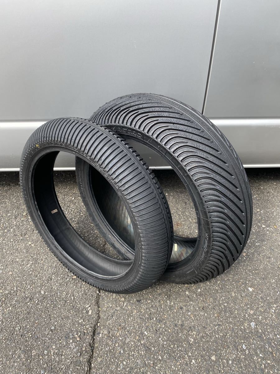 【最強】美品 ダンロップ レインタイヤセット KR189 (1924) / KR405(4224)【走行20分のみ】120/70R17・190/60R17 JSB.ST1000 走行会 _画像2