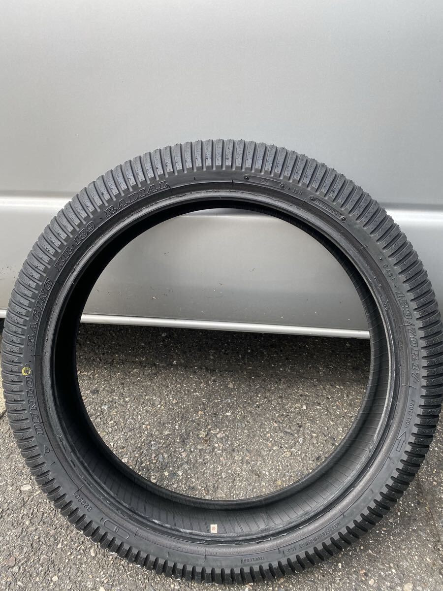 【最強】美品 ダンロップ レインタイヤセット KR189 (1924) / KR405(4224)【走行20分のみ】120/70R17・190/60R17 JSB.ST1000 走行会 _画像3