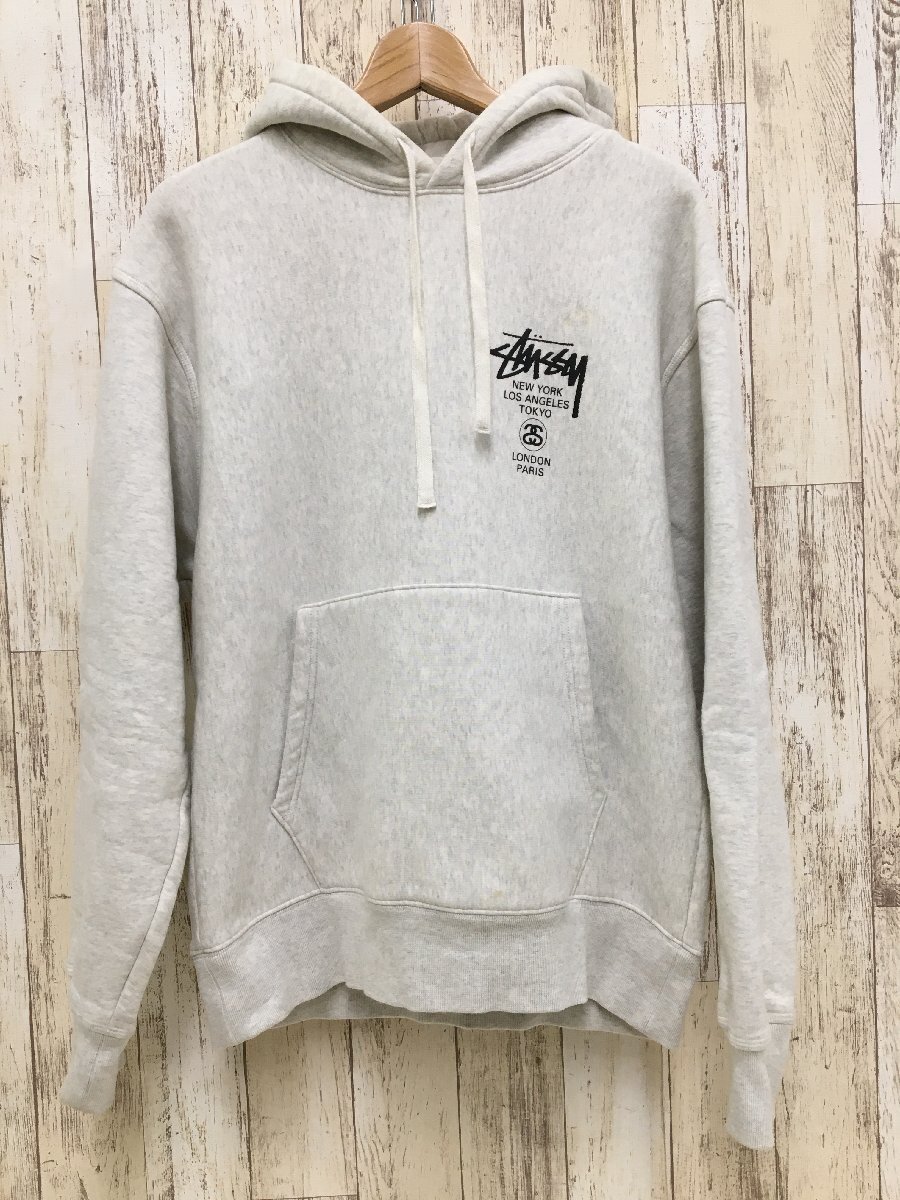 128B STUSSY WORLD TOUR HOODIE 3923713 ステューシー ワールドツアーフーディ【中古】_画像1