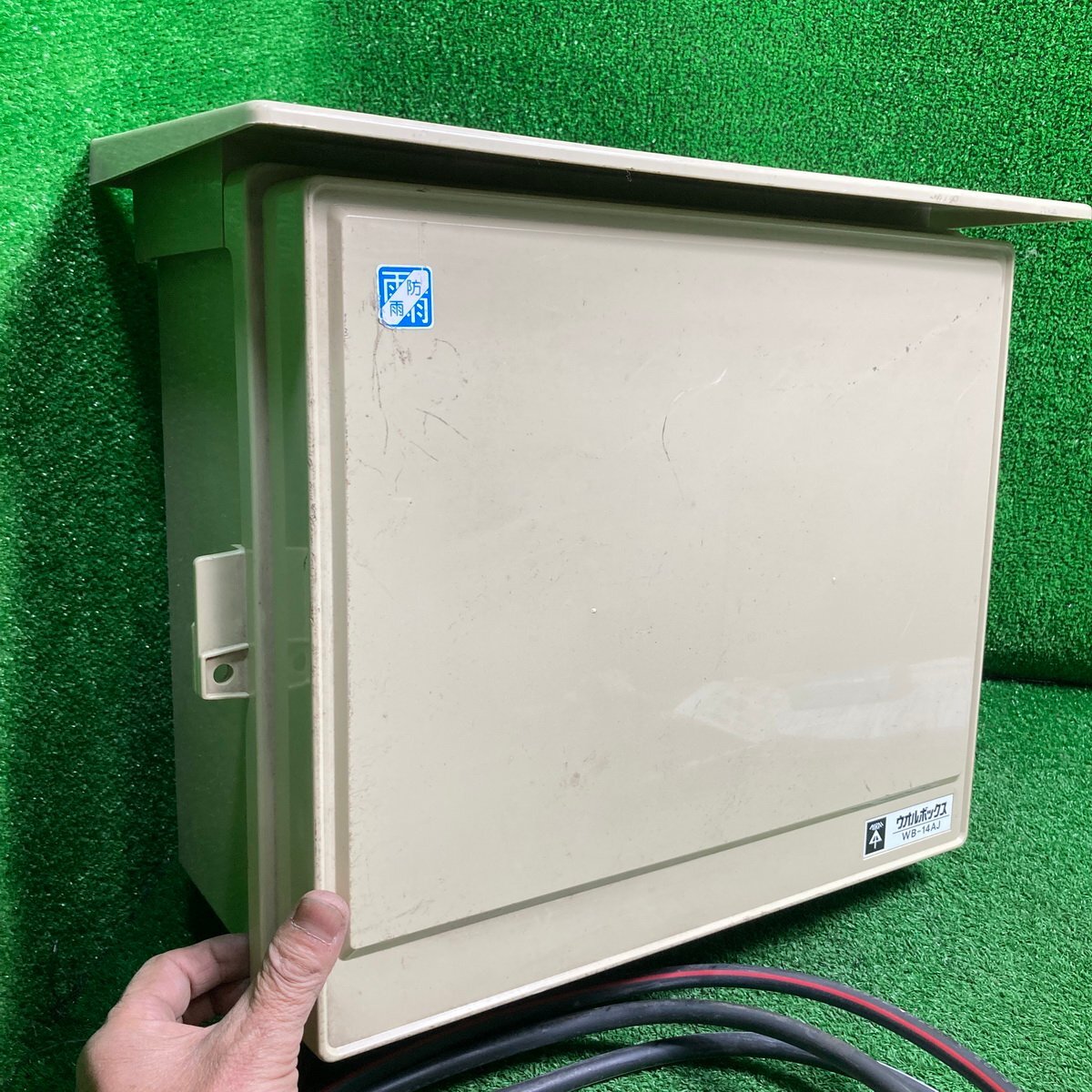 配清i428 ミライ 防雨ウォルボックス分電盤・配電盤■テンパール(配線遮断器B-63EC 60A◇漏電遮断器GB-33EC 30A:2台) 木板(横340x縦230mm)_画像8