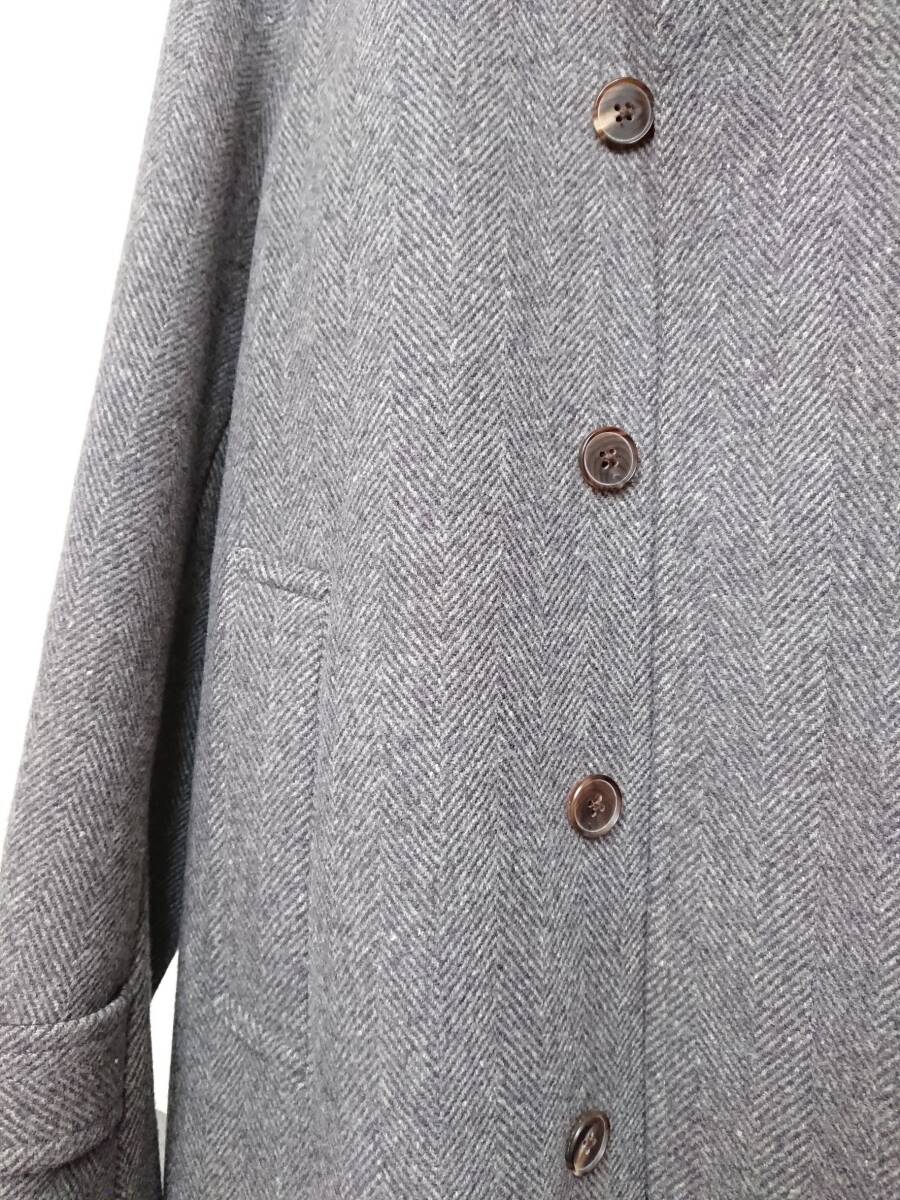 AURALEE ヘリンボーン柄 WOOL コート_画像6