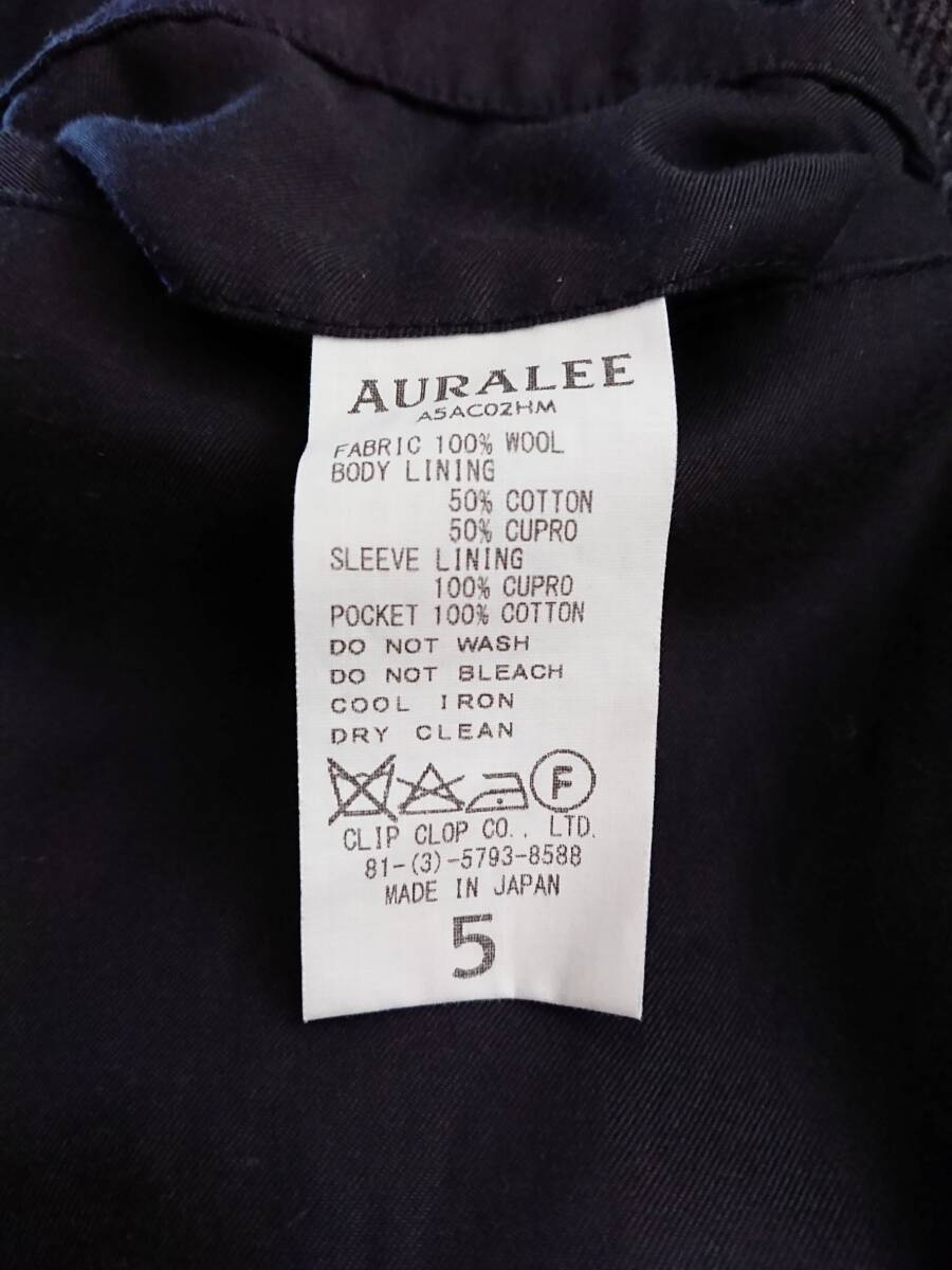 AURALEE ヘリンボーン柄 WOOL コート_画像7