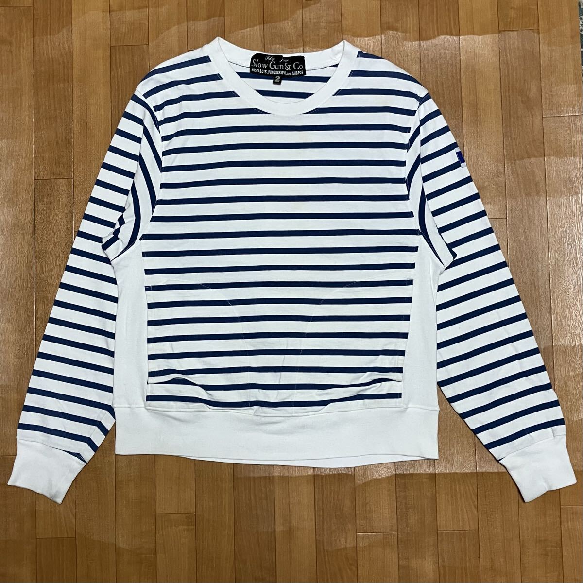 送料無料 SlowGun & Co. ボーダー カットソー 木村拓哉 常田大輝_画像1