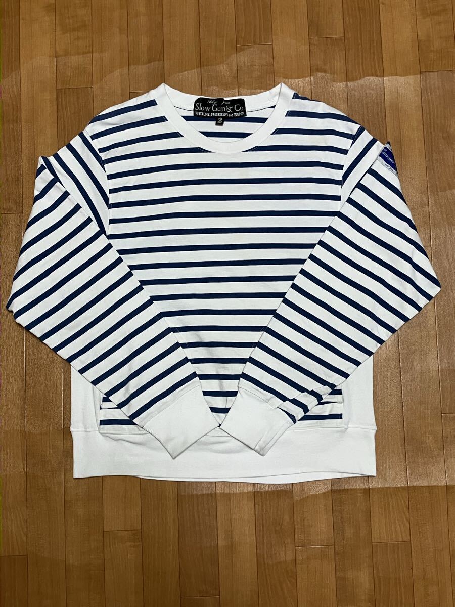 送料無料 SlowGun & Co. ボーダー カットソー 木村拓哉 常田大輝_画像3