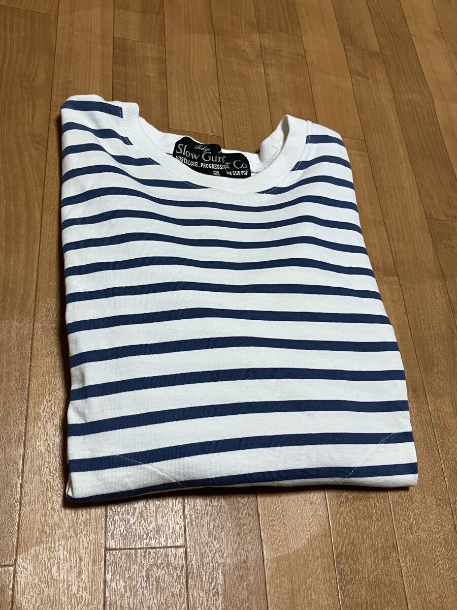 送料無料 SlowGun & Co. ボーダー カットソー 木村拓哉 常田大輝_画像10