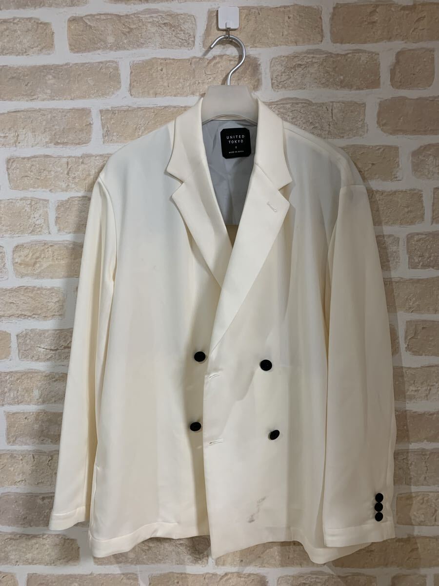A11-018 UNITED TOKYO ユナイテッド トウキョウ ダブルボックス ジャケット Cool dods テーラードジャケット 薄手 メンズ 男性用_画像2