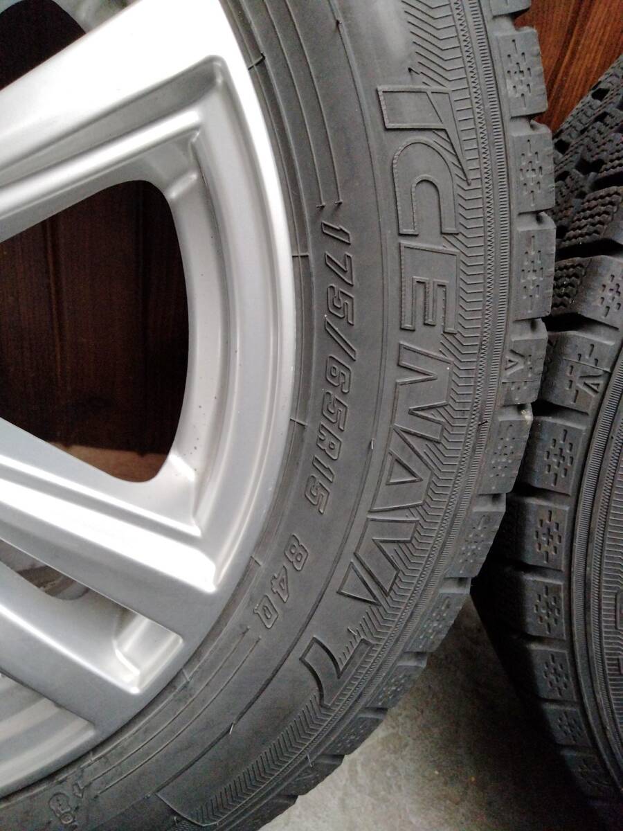 GOODYEAR ICENAVI7 185/65R15 ホイール セット 2021年製 フィット等コンパクトカーに_画像6