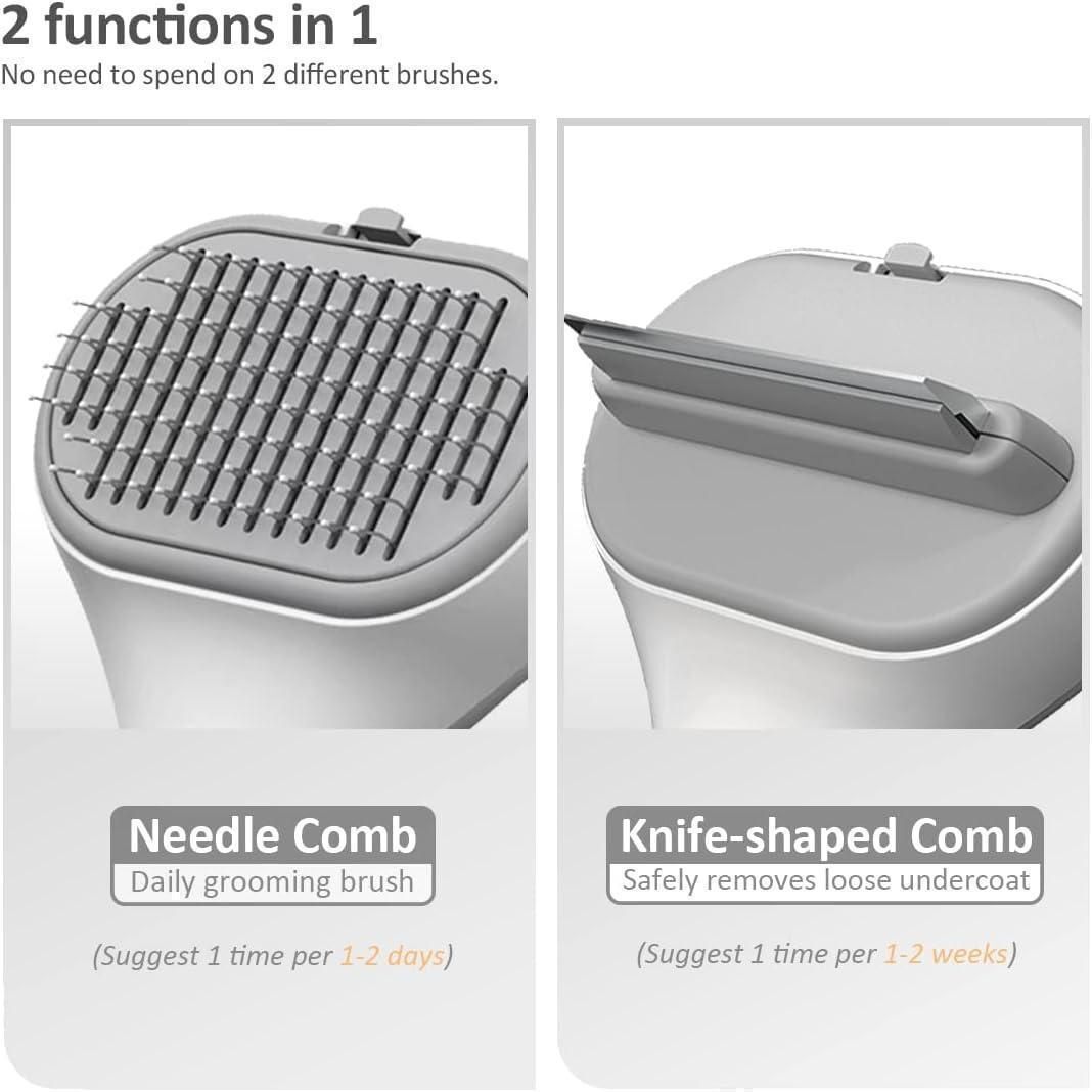 ペットブラシ スリッカーブラシ 2in1 ヒーリングブラシ ペット用 猫 ねこ 犬 いぬ 小動物 _画像2