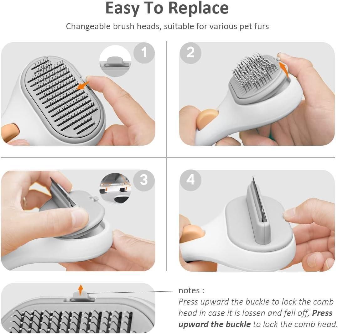 ペットブラシ スリッカーブラシ 2in1 ヒーリングブラシ ペット用 猫 ねこ 犬 いぬ 小動物 _画像6