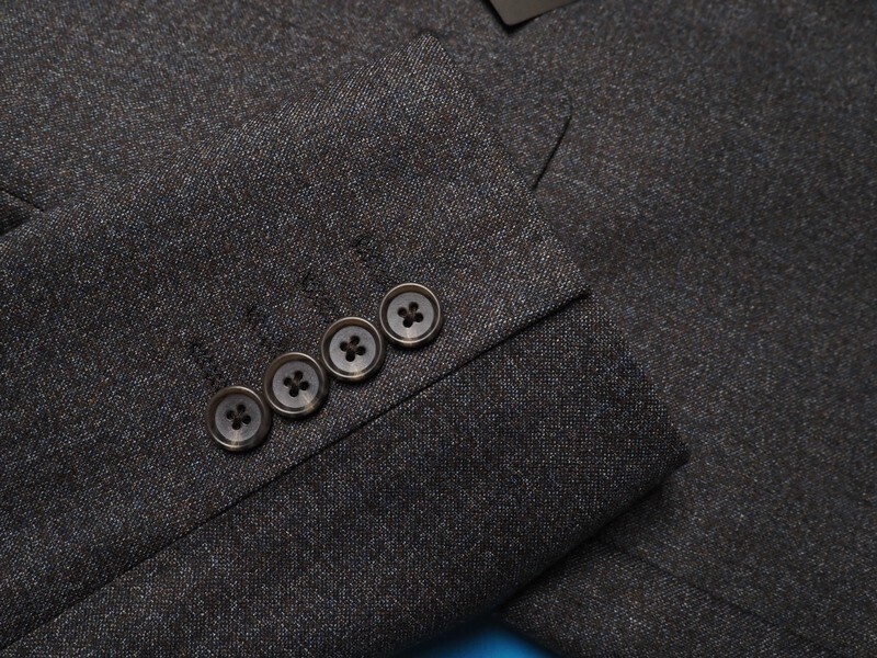 新品定価3.8万円 STUDIO by DURBAN ダーバン 秋冬『GUABELLO グアベロ イタリア製生地』ネップツイード ジャケットM濃灰(97) 0404523_画像5