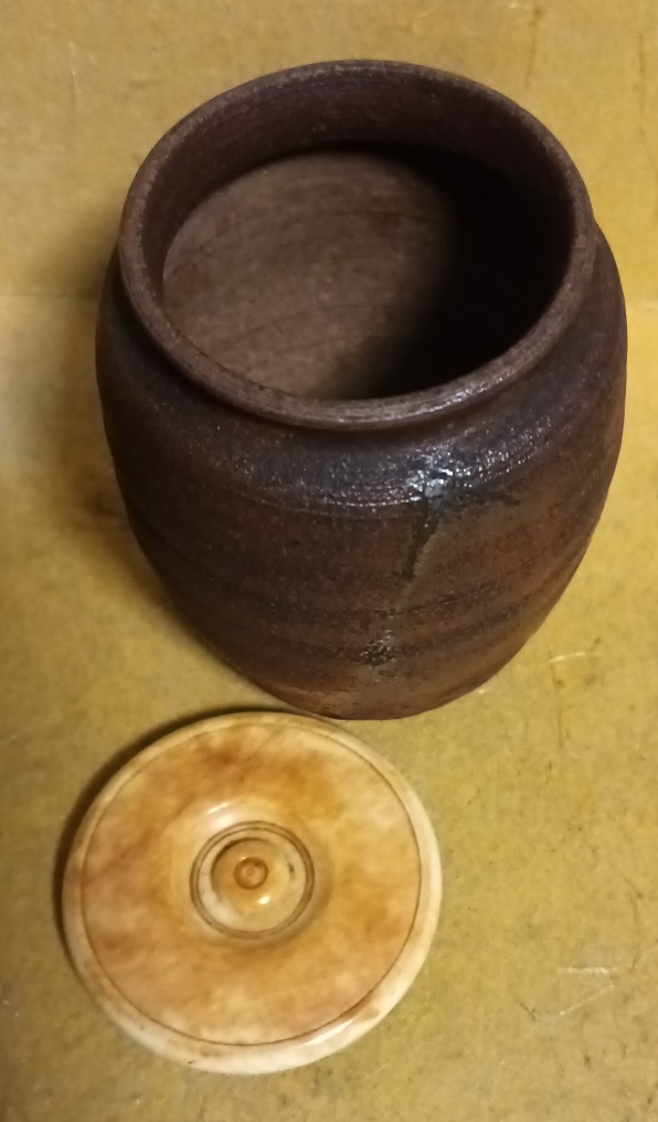  Edo времена старый Bizen чай входить чайная посуда чайная посуда коробка крышка ... Seto Tang предмет 