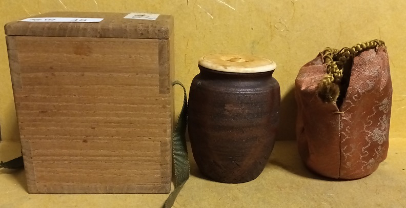  Edo времена старый Bizen чай входить чайная посуда чайная посуда коробка крышка ... Seto Tang предмет 