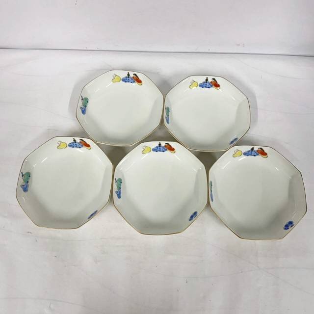 【5点セット】深川製 金彩 小鉢 深皿 食器 和柄 キッチン用品 テーブルウエア_画像1