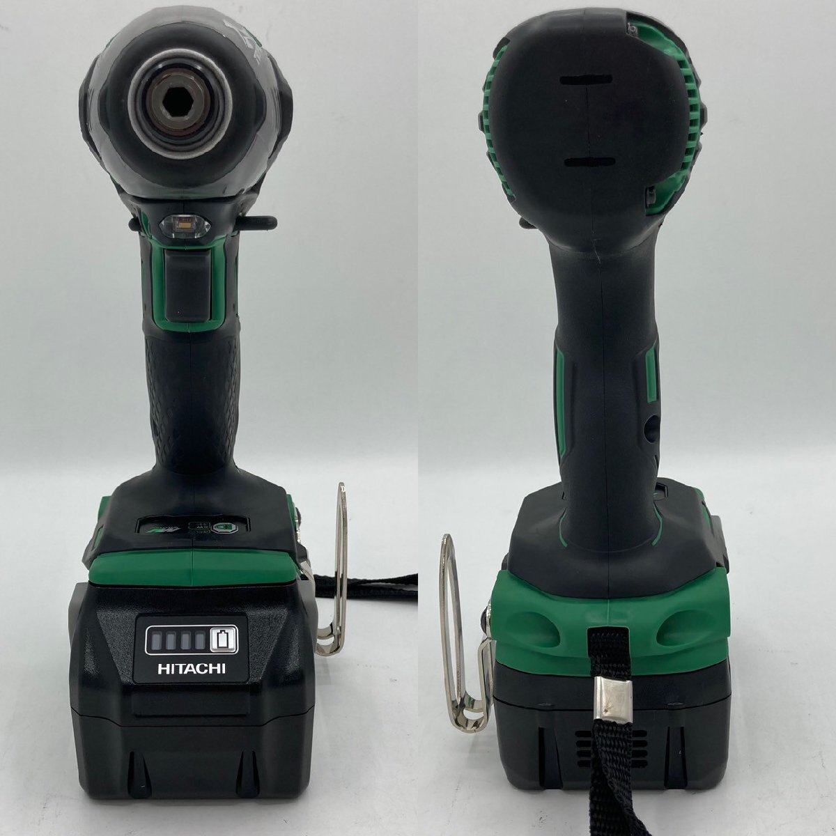KS USED A 日立 HITACHI コードレスインパクトドライバ WH36DA/36V/グリーン 本体/バッテリー1個/充電器/専用ケース プロ仕様 現状品_画像4