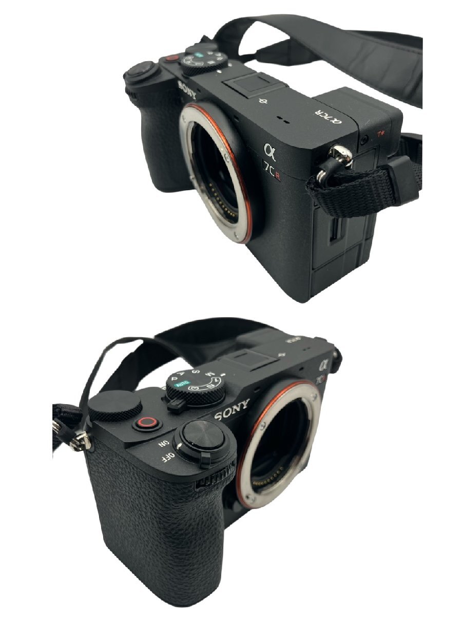 KS прекрасный товар SONY Sony цифровой однообъективный камера α7CR ILCE-7CR черный беззеркальный E крепление рабочее состояние подтверждено первый период . settled корпус ремешок фотосъемка оборудование 