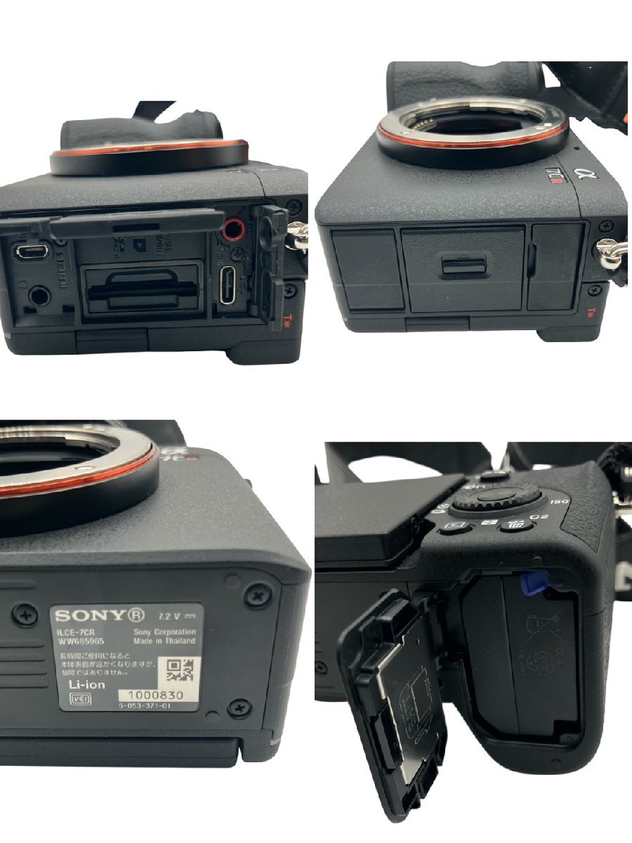 KS прекрасный товар SONY Sony цифровой однообъективный камера α7CR ILCE-7CR черный беззеркальный E крепление рабочее состояние подтверждено первый период . settled корпус ремешок фотосъемка оборудование 