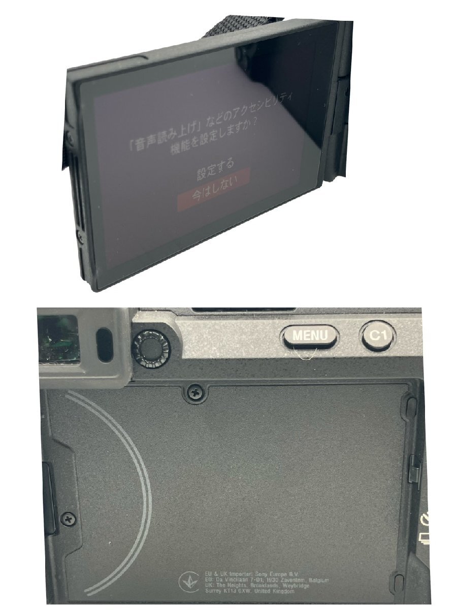 KS прекрасный товар SONY Sony цифровой однообъективный камера α7CR ILCE-7CR черный беззеркальный E крепление рабочее состояние подтверждено первый период . settled корпус ремешок фотосъемка оборудование 