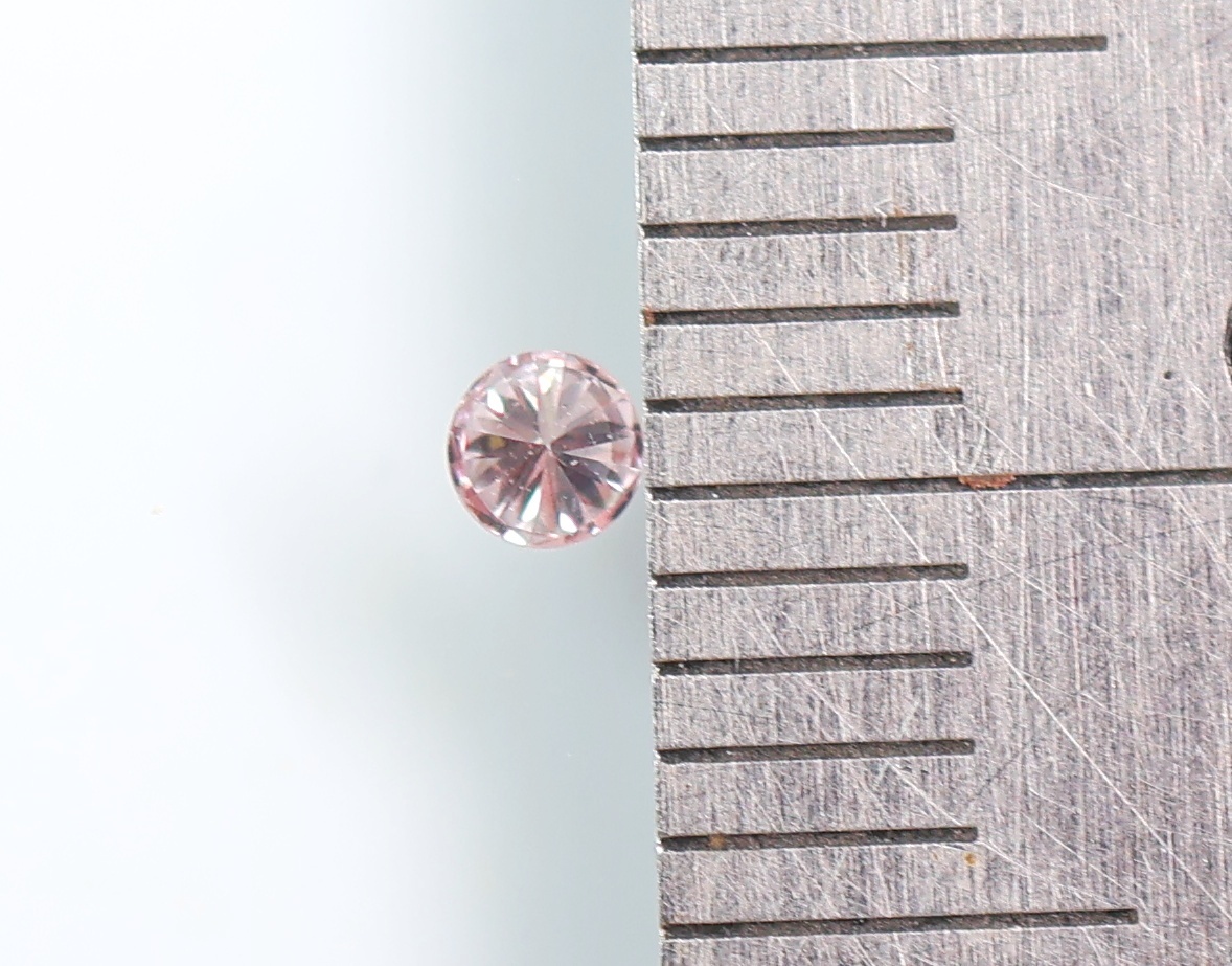【100円～】VS1！0.046ｃｔ 天然ダイヤ FANCY LIGHT PINK（ナチュラルカラー）RD_画像5