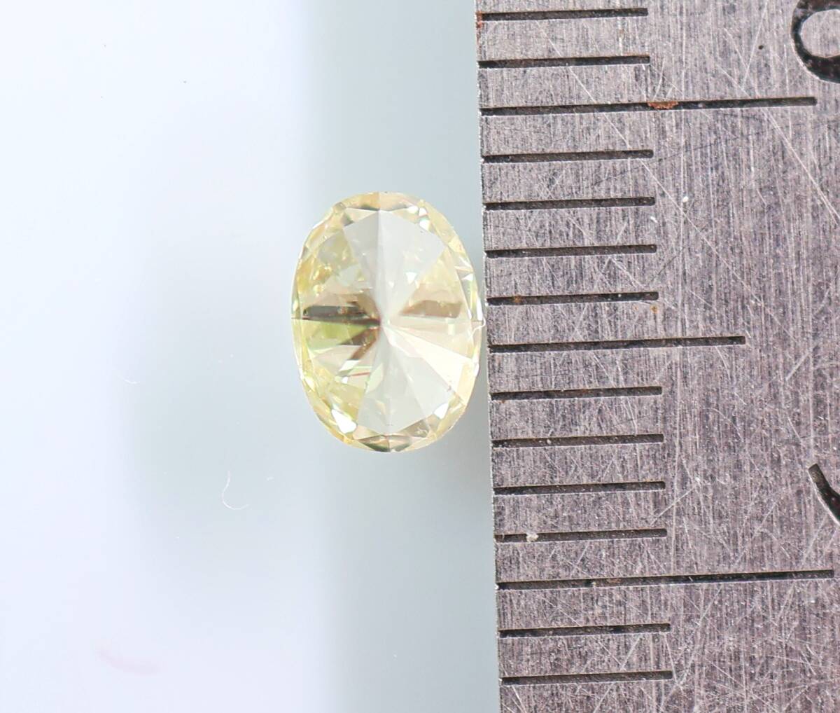 【100円~】0.413ct 天然ダイヤ FANCY LIGHT YELLOW(ナチュラルカラー)SI1 OV_画像5