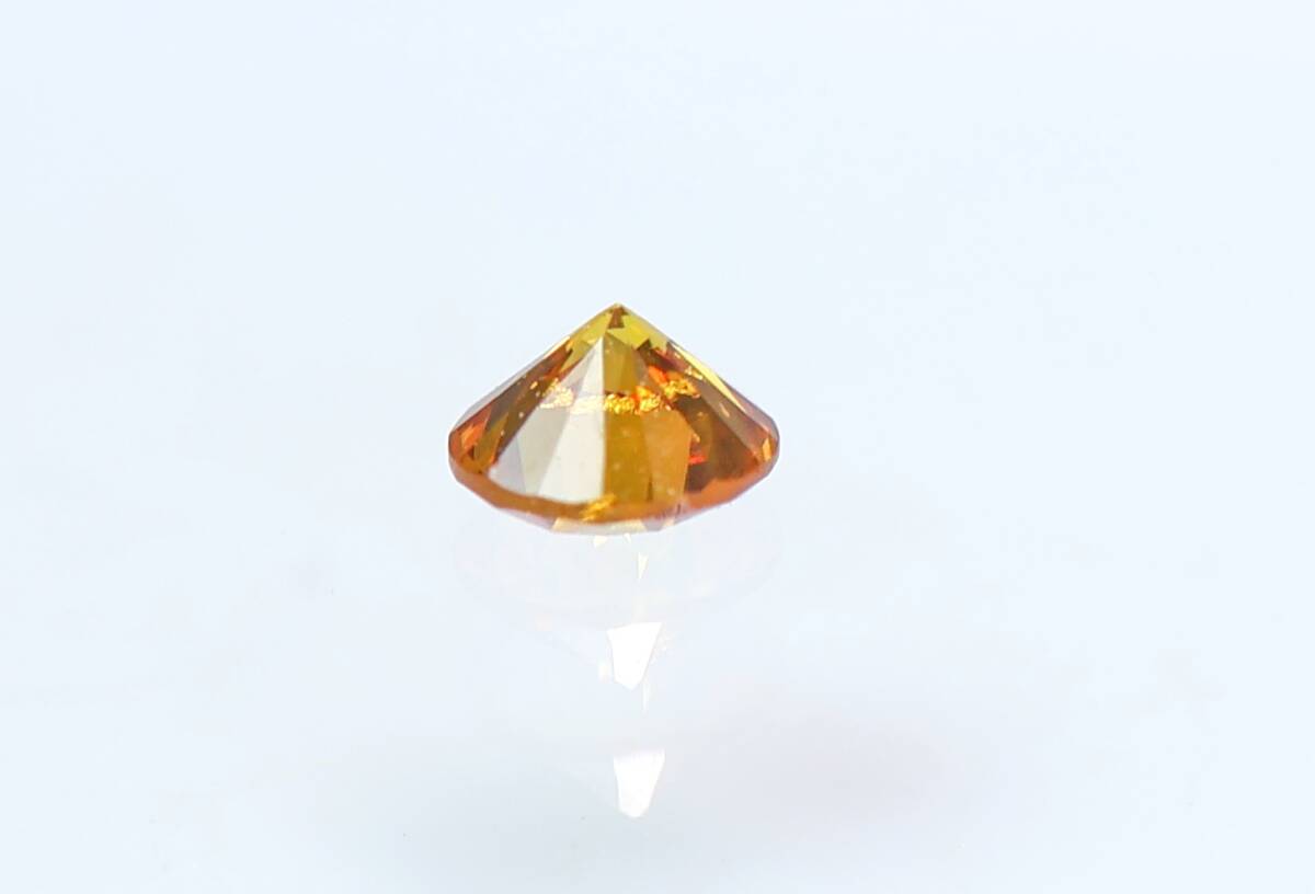 【100円～】0.094ｃｔ 天然ダイヤ FANCY DEEP YELLOW ORANGE（ナチュラルカラー）SI1 RD_画像4