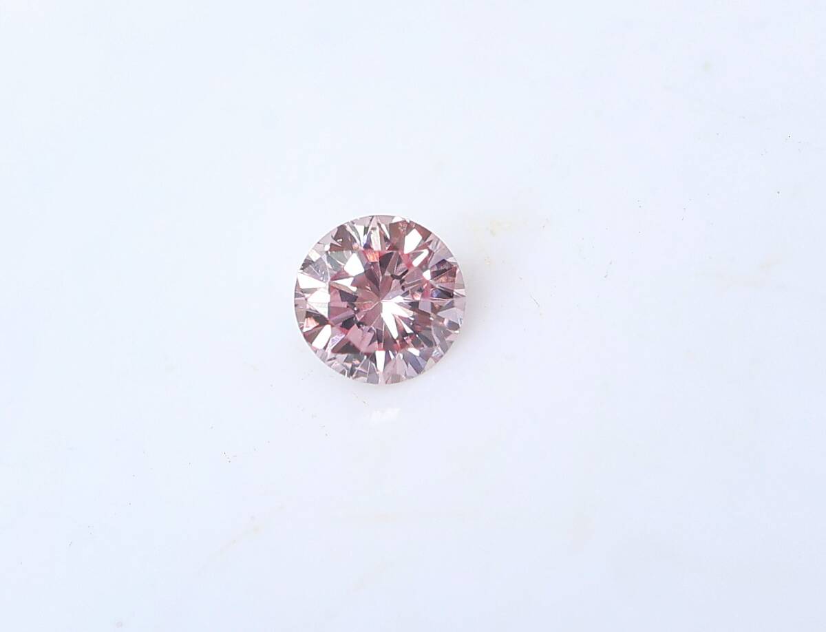 【100円～】VS1！0.046ｃｔ 天然ダイヤ FANCY LIGHT PINK（ナチュラルカラー）RD_画像2