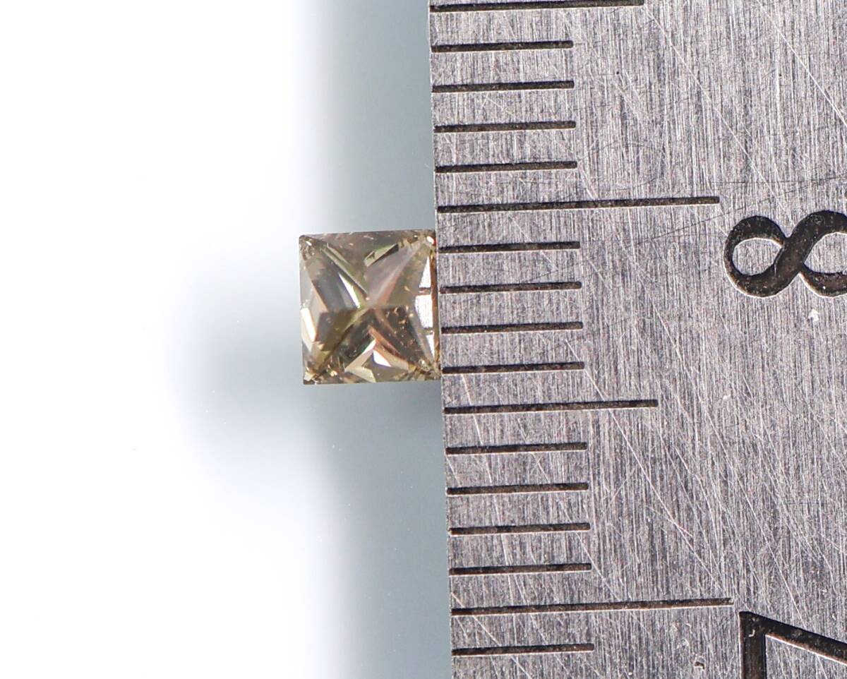 【100円～】0.323ｃｔ 天然ダイヤ FANCY YELLOWISH BROWN（ナチュラルカラー）I1 PR_画像5