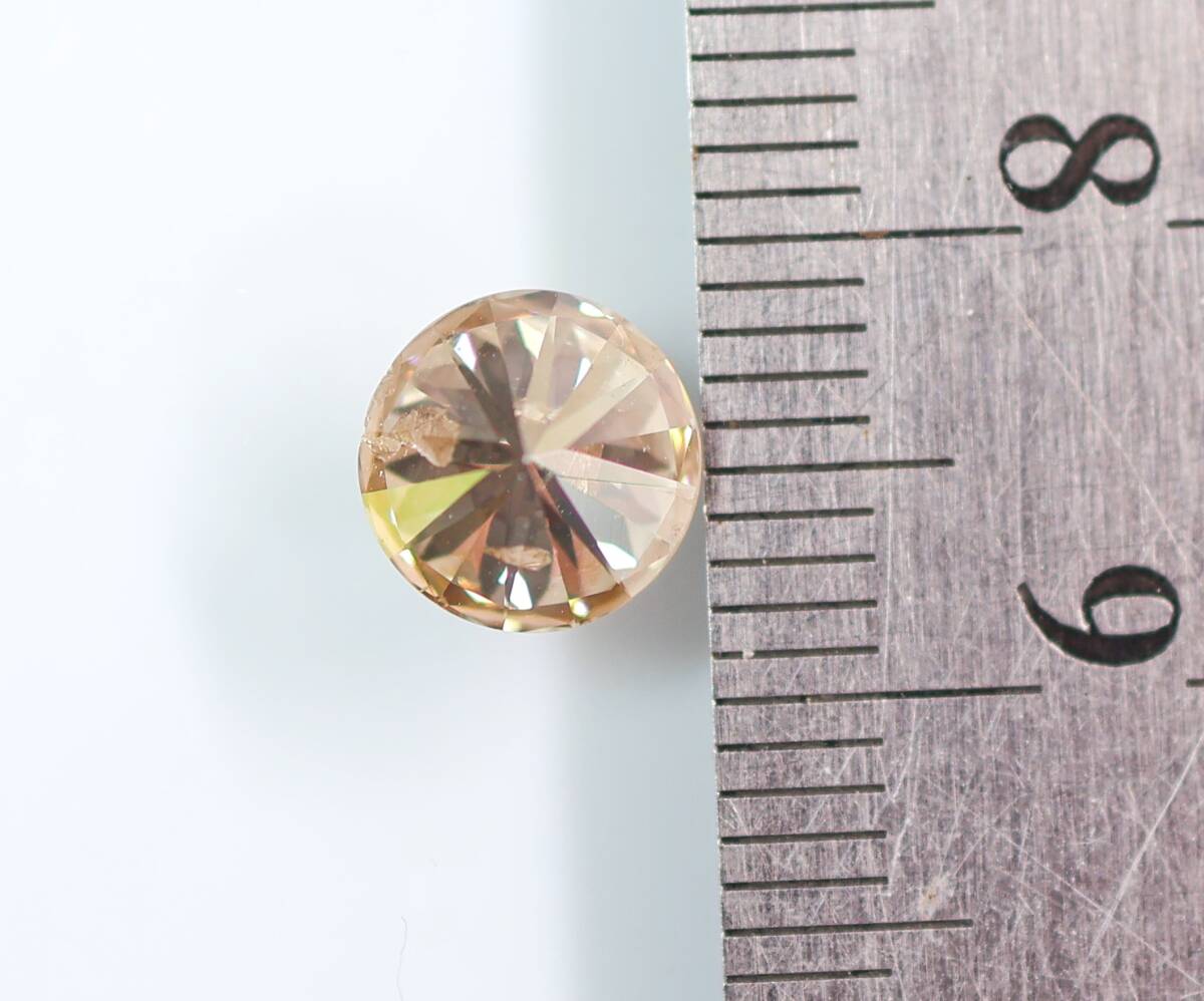 【100円~】1.675ct!天然ダイヤ FANCY LIGHT BROWN(ナチュラルカラー)I1 RD_画像5