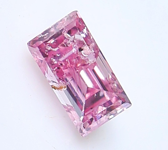 【100円～】0.103ｃｔ 天然ダイヤ FANCY INTENSE PURPLISH PINK（ナチュラルカラー）I2 RCT_画像1