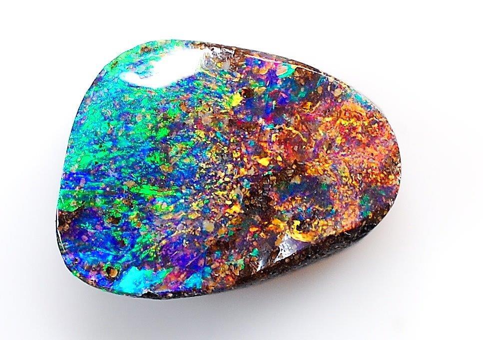 【100円~】天然ボルダーオパール ルース 2.66ct _画像1