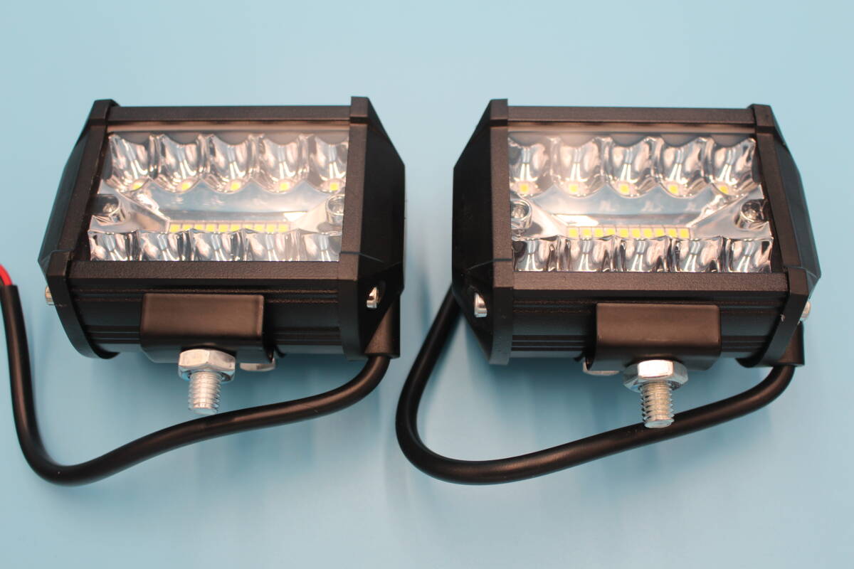 LED ワークライト 12V 24V 60W 2個 投光器 120W 作業灯 20灯 補助照明 荷台 路肩 フォグランプ トラック ダンプ バックランプ 前照灯 防水_画像7