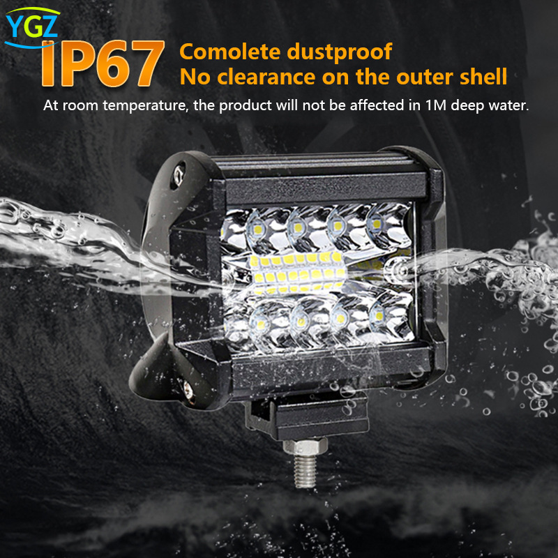 LED ワークライト 12V 24V 60W 2個 投光器 120W 作業灯 20灯 補助照明 荷台 路肩 フォグランプ トラック ダンプ バックランプ 前照灯 防水_画像3