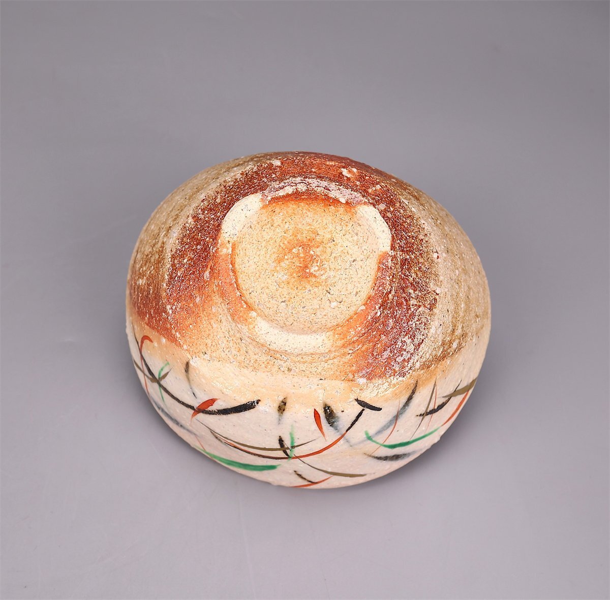 【吉】CO212 中郷窯 【鈴木茂生】 信楽焼 武蔵野文 茶碗／共箱付 未使用品！_画像7