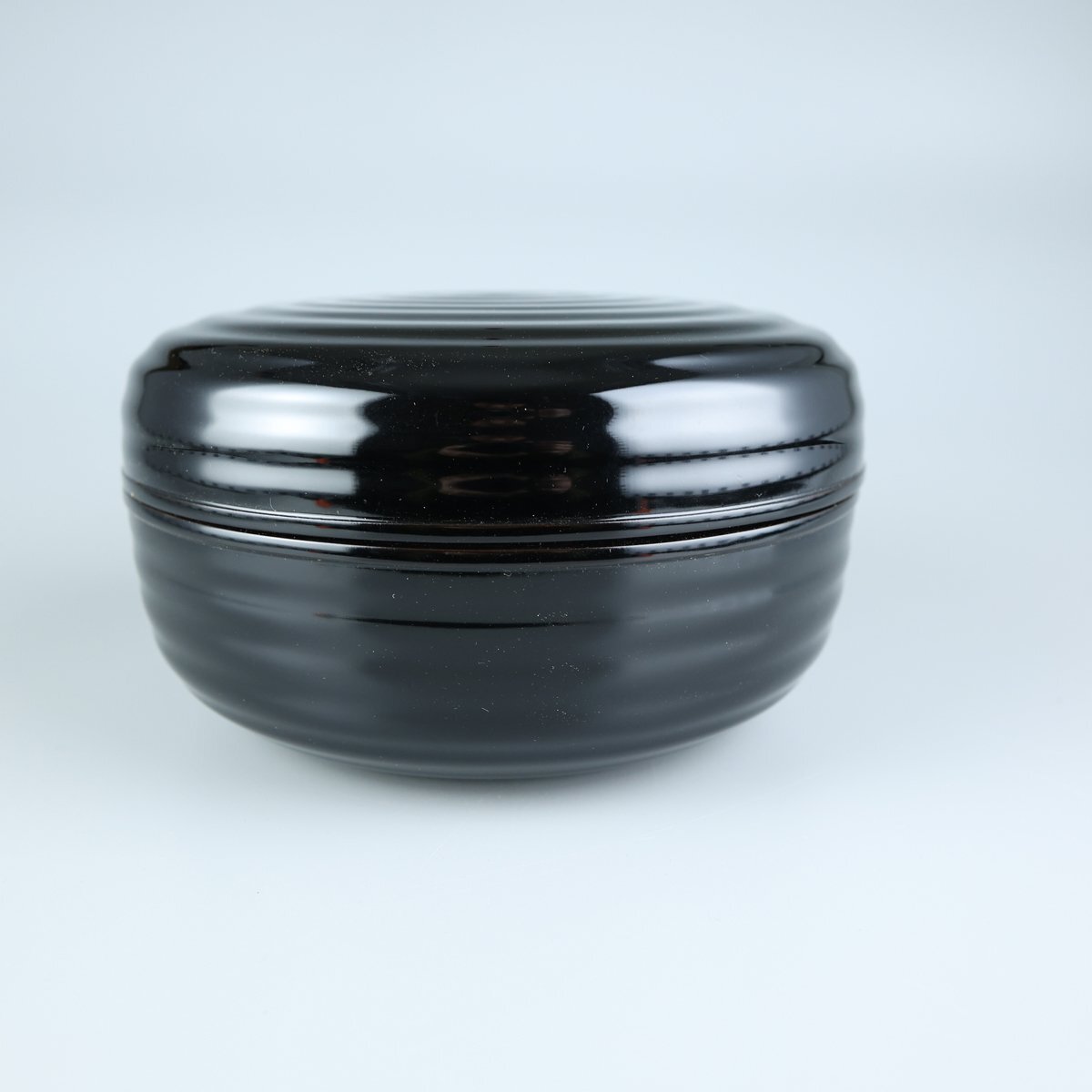 【志】K0625 菓子器 載仁親王 御下賜 黒塗 茶道具 共箱_画像2