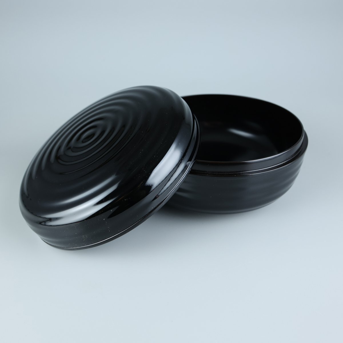 【志】K0625 菓子器 載仁親王 御下賜 黒塗 茶道具 共箱_画像4