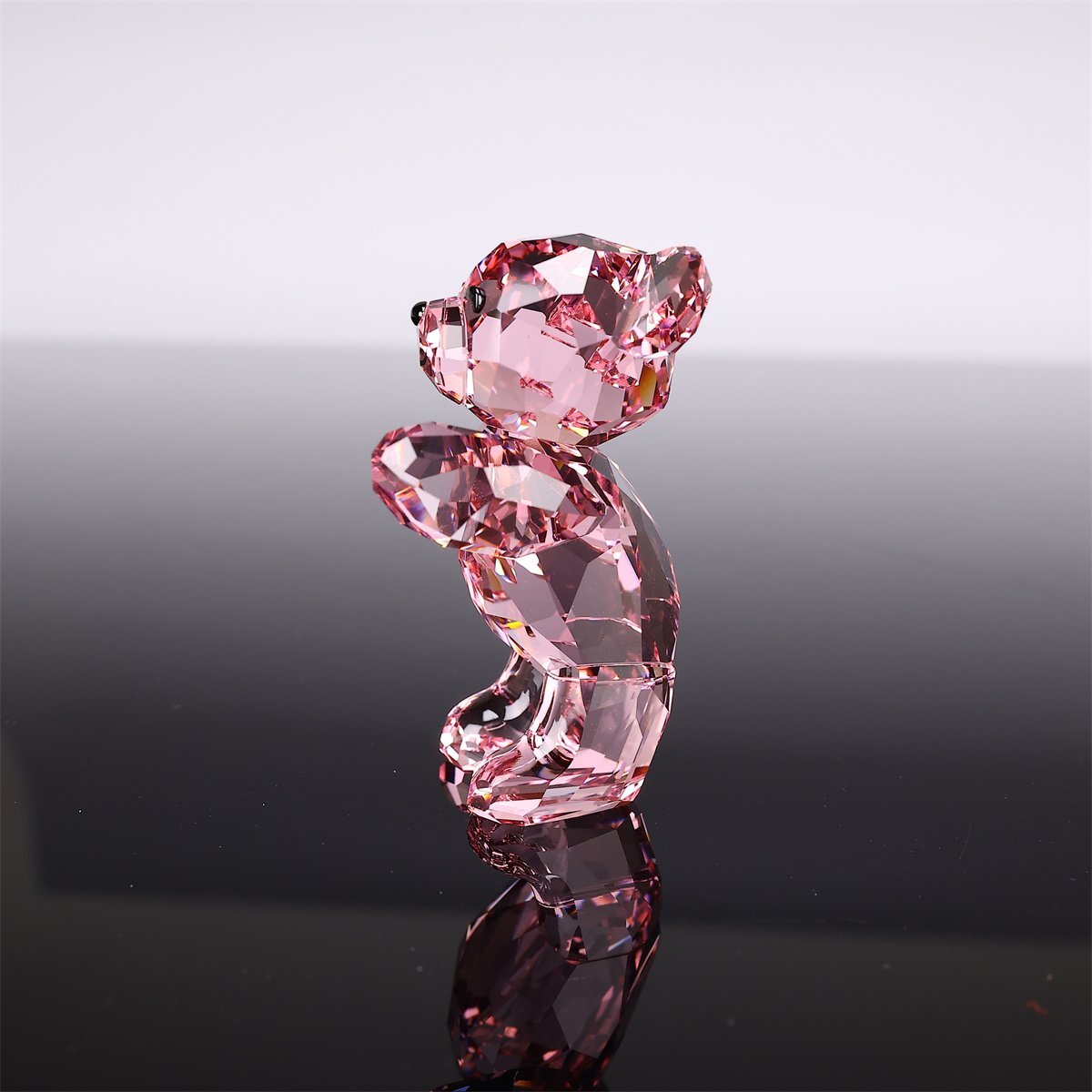 [.]IB182 SWAROVSKI [ Swarovski ] crystal стекло красный кристалл маленький медведь украшение | подлинный товар гарантия прекрасный товар!