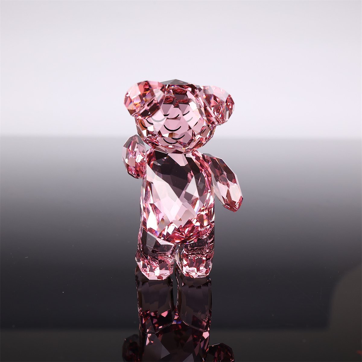 [.]IB182 SWAROVSKI [ Swarovski ] crystal стекло красный кристалл маленький медведь украшение | подлинный товар гарантия прекрасный товар!