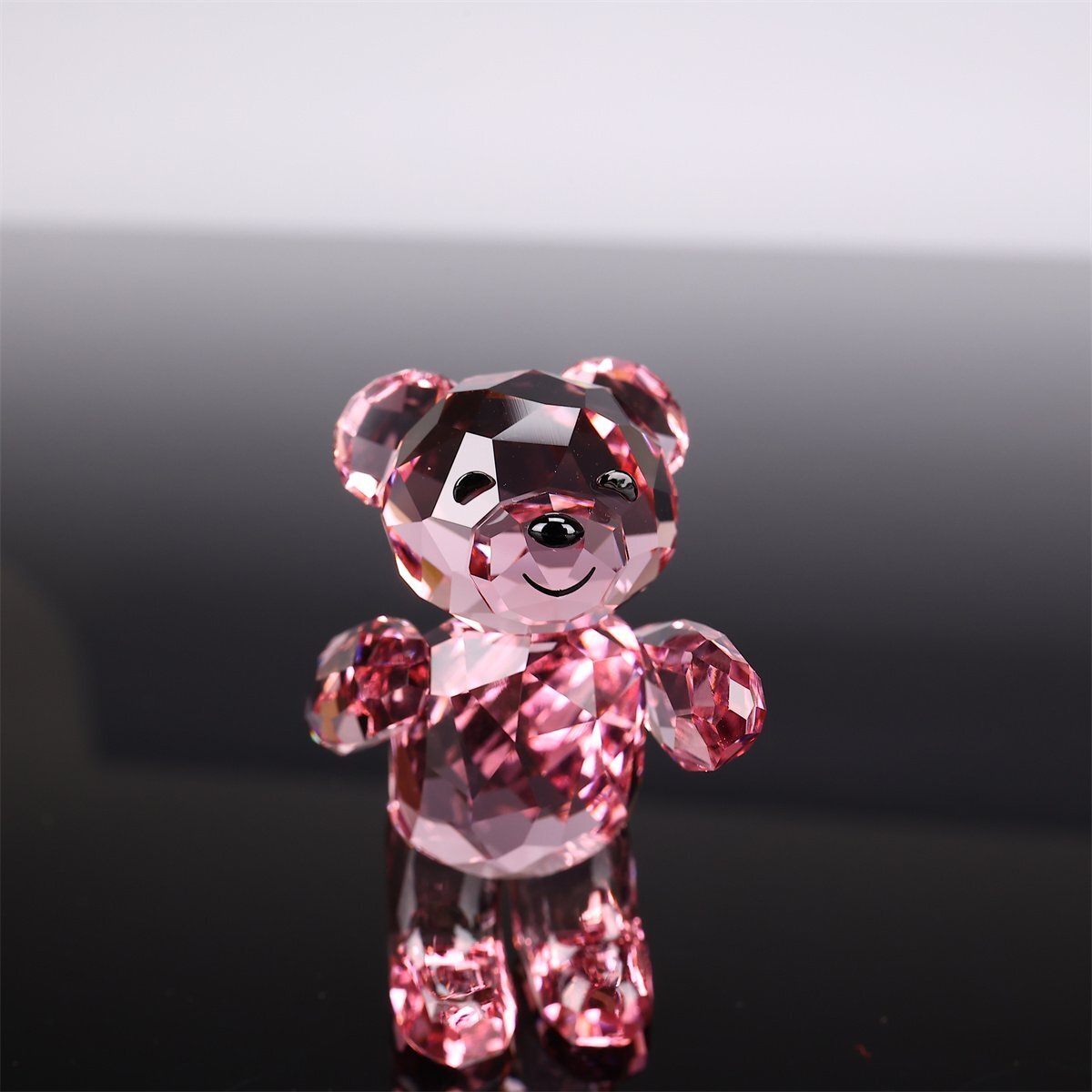 [.]IB182 SWAROVSKI [ Swarovski ] crystal стекло красный кристалл маленький медведь украшение | подлинный товар гарантия прекрасный товар!